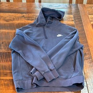 Nike Blue Sweatshirt Hoodie with Swoosh Logo